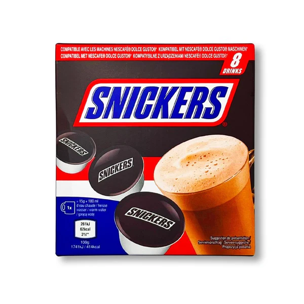 Pods 8 Pieces Snickers Compatible Dolce Gusto 136Gr