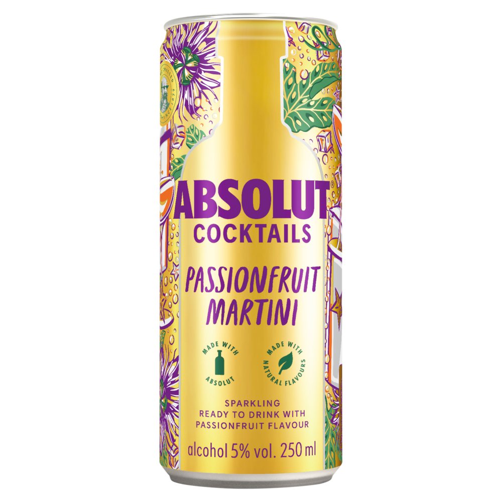 Absolut Passion Fruit Martini Cocktail 25CL