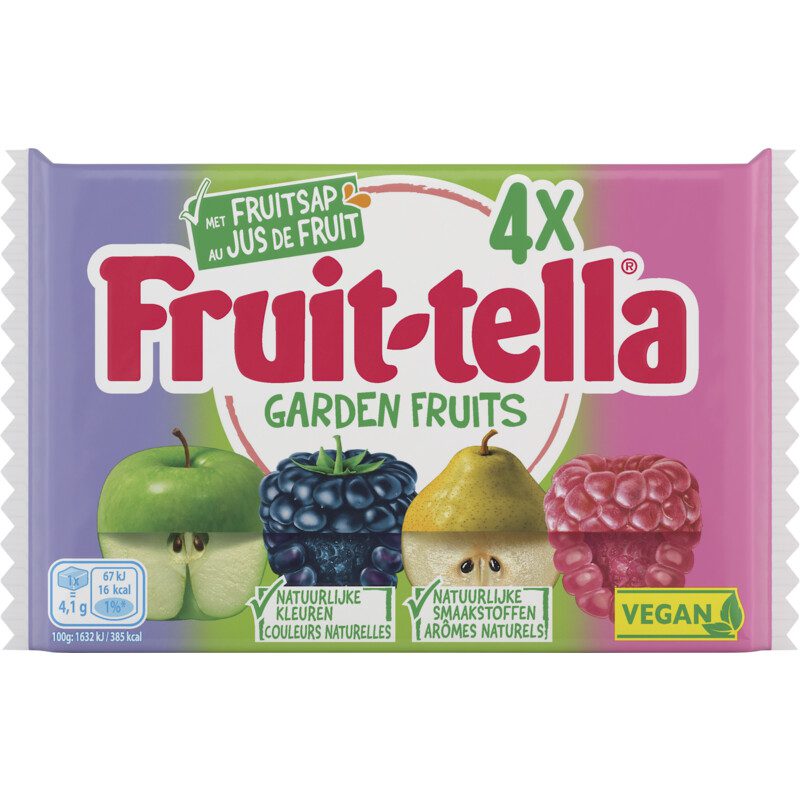 Fruittella Garden Fruits 4 X 41 Gr