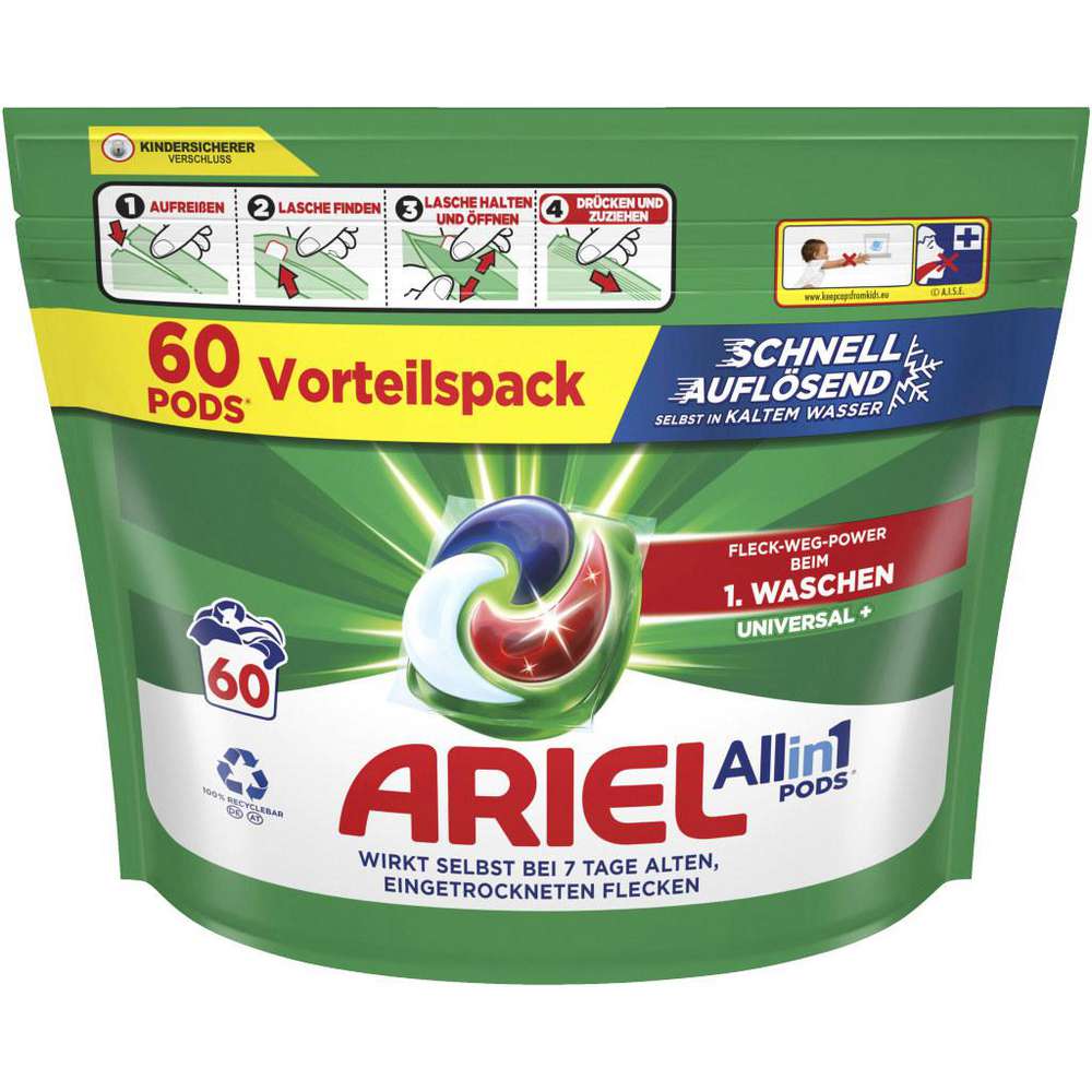 Ariel Pods All-In 1 Universal – 60 Pièces