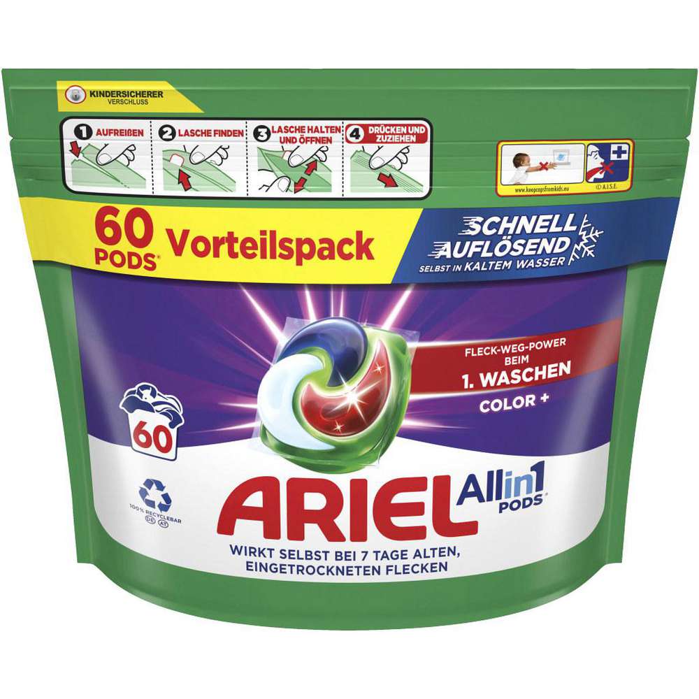 Ariel Pods All-In 1 Color – 60 Pièces