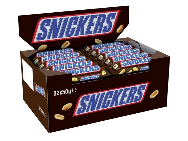 Carton Snickers 32 Pièces De 50 Gr