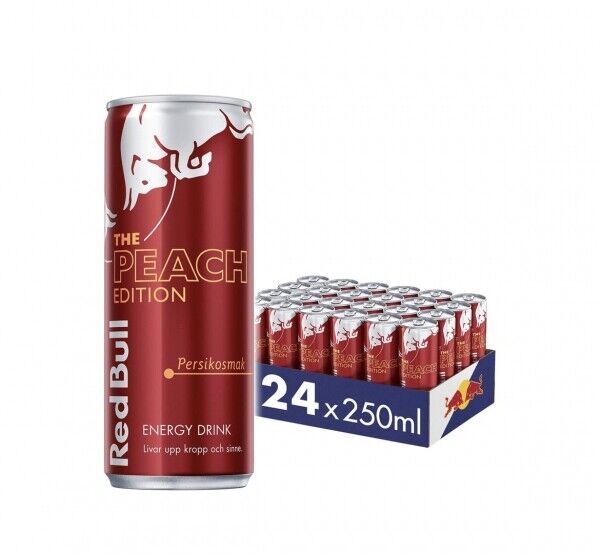Tray Red Bull Energy Drink Peach Edition 25CL 24 Canettes
