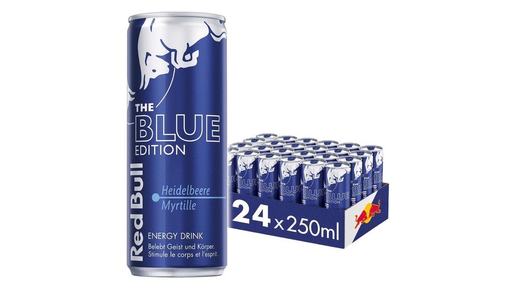 Tray Red Bull Blue Edition Energy Drink 25CL 24 Canettes