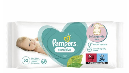 Pampers Lingettes Bébé Sensitive 5X 52 Lingettes
