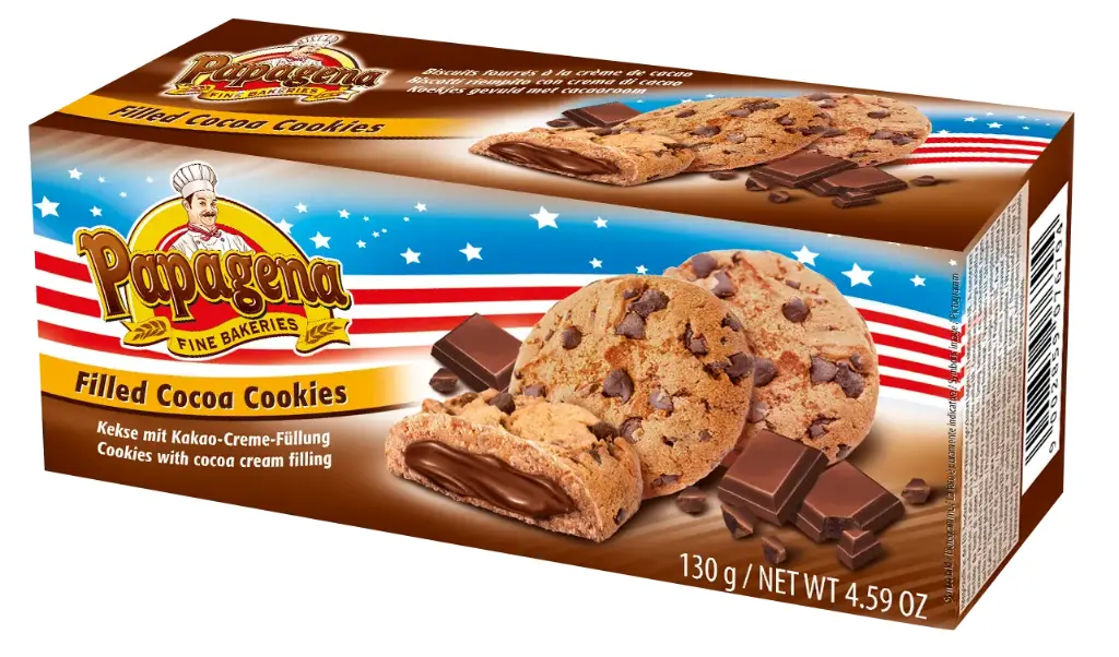 Cookies Fourrés Au Chocolat Et Aux Pépites De Chocolat 130g