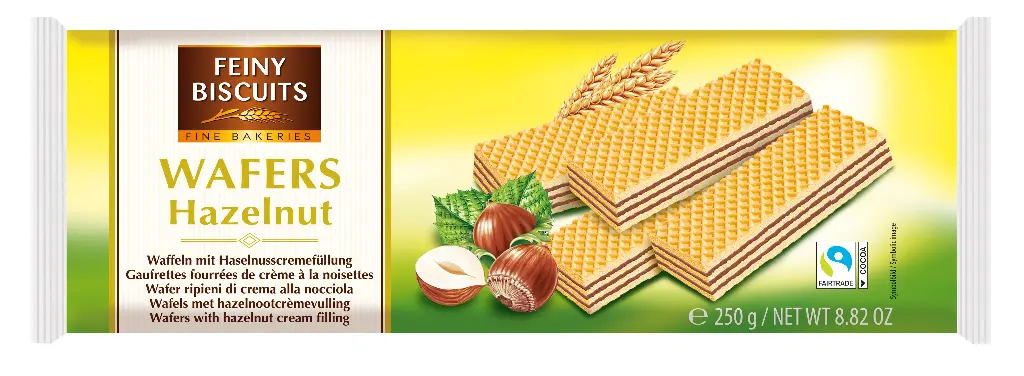 Gaufrettes Fourrées À La Crème À La Noisette 250g