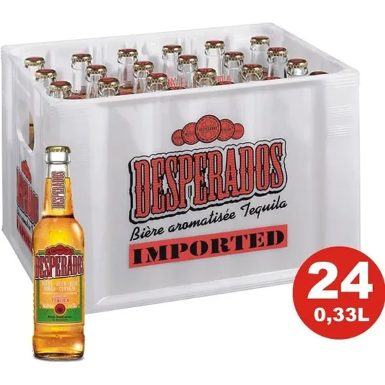 Casier Desperados Tequila Belge 33CL 24 Bouteilles Vidange Non Comprise 