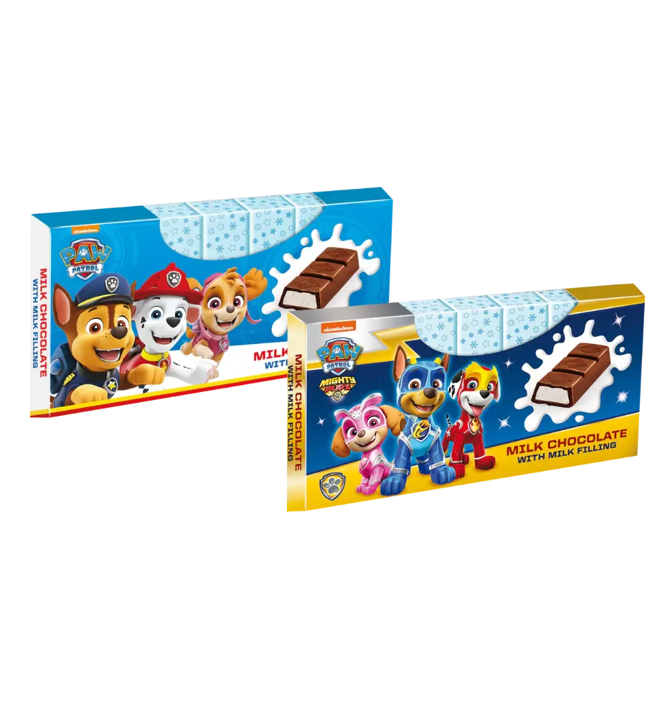 Paw Patrol Chocolat Au Lait Fourrés Au Lait (8x12,5g) 100g