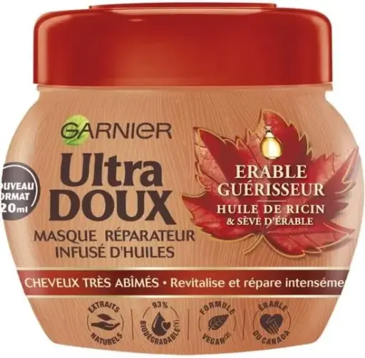 Masque Garnier Ultra Doux Réparateur Intense Guérison à l'Érable 320ML