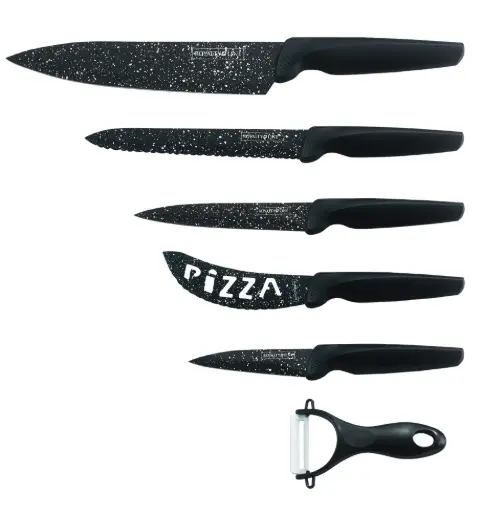 Royalty Line RL-MB5N Set de couteaux avec revêtement marbre 6pcs