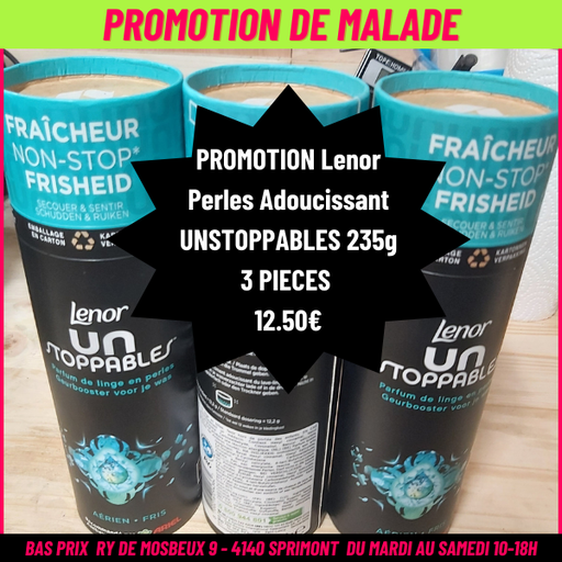 PROMOTION Lenor Perles Adoucissant UNSTOPPABLES 235g