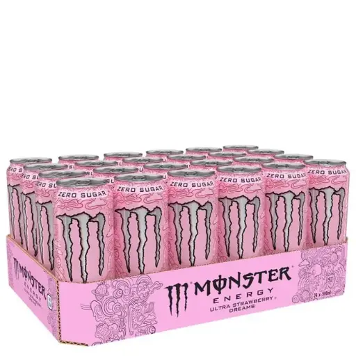 Tray Monster Energy Ultra Strawberry Dreams Zero Sugar 50CL 24 Canettes